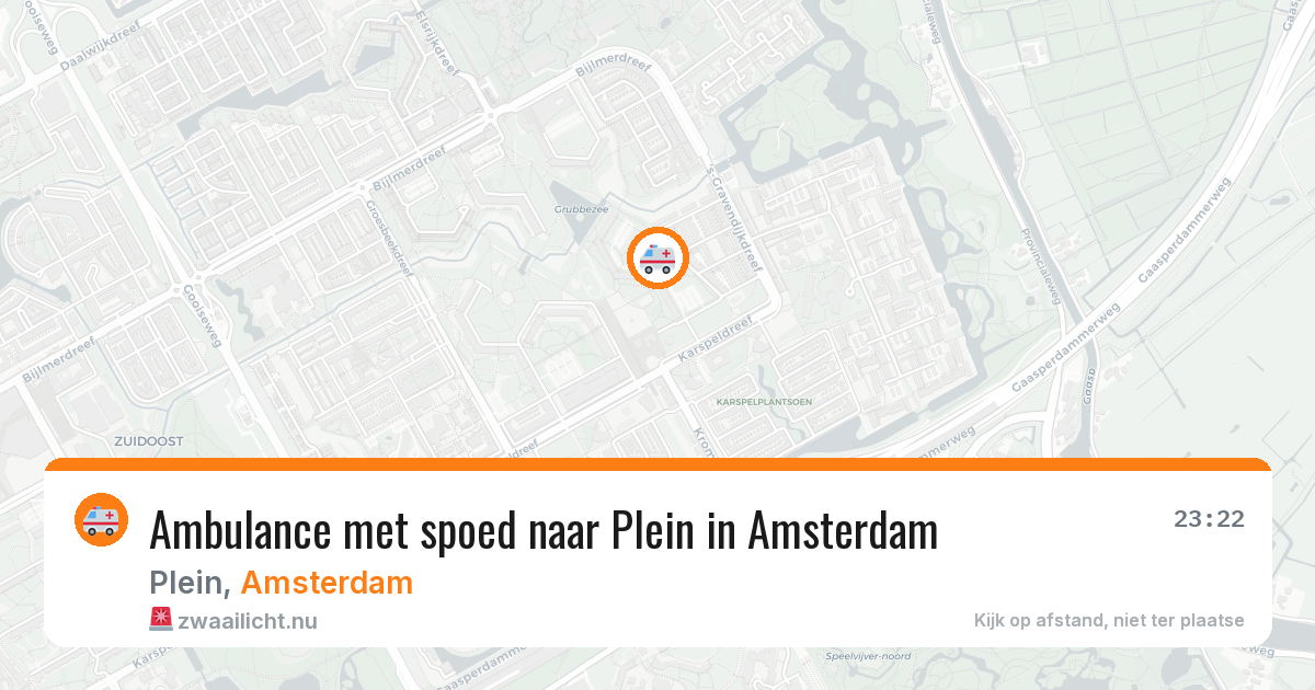 Ambulance met spoed naar Plein in Amsterdam — 12 jul 2026