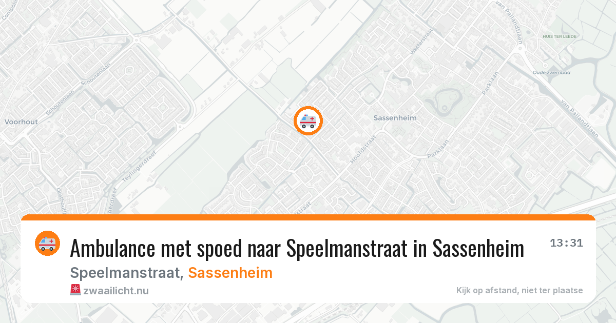 Ambulance met spoed naar Speelmanstraat in Sassenheim — 18 jan 2026