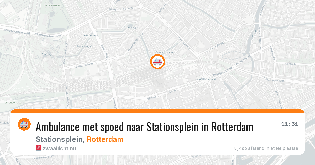Ambulance met spoed naar Stationsplein in Rotterdam — 7 mei 2026