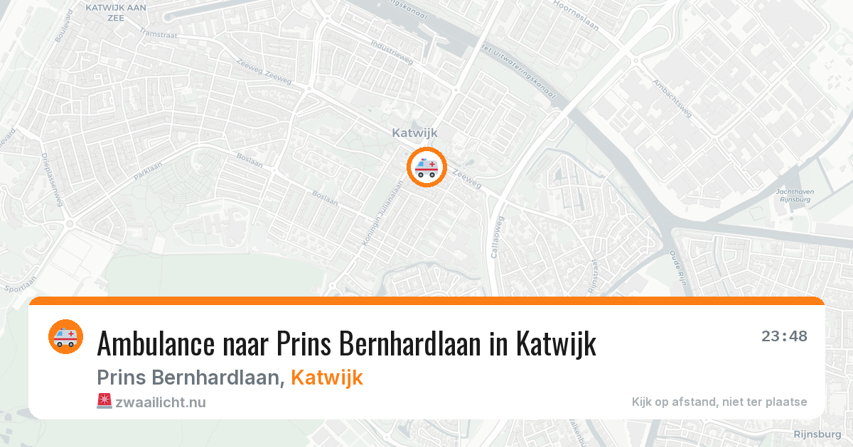 Ambulance naar Prins Bernhardlaan in Katwijk — 13 jul 2026