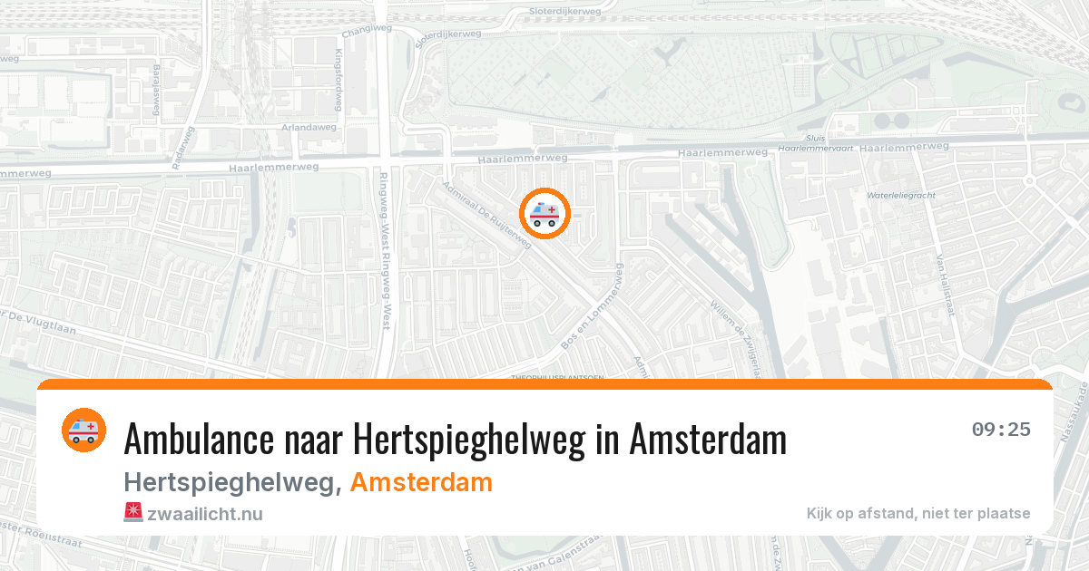 Ambulance naar Hertspieghelweg in Amsterdam — 10 mei 2026