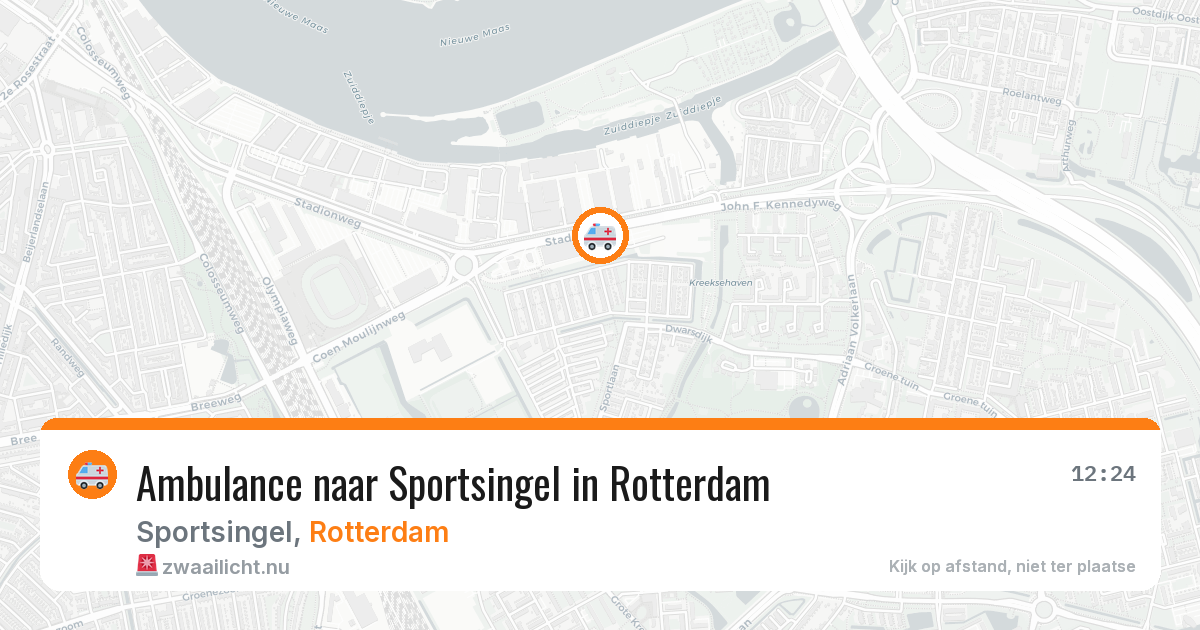 Ambulance naar Sportsingel in Rotterdam — 15 jul 2026