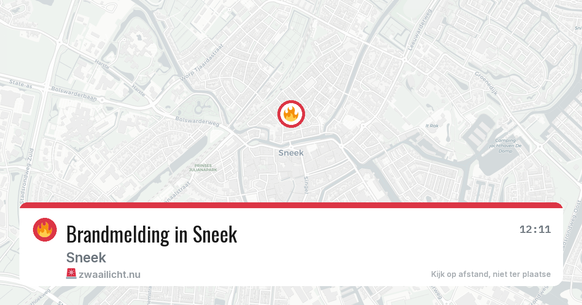 Brandmelding in Sneek — 3 jun 2026