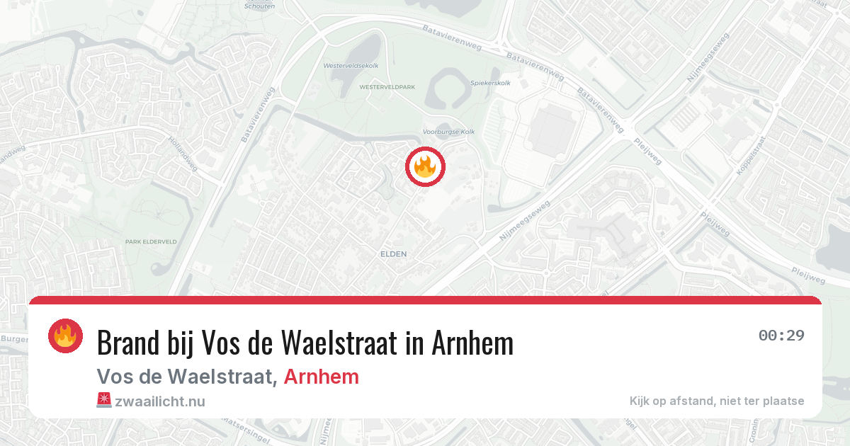 Brand bij Vos de Waelstraat in Arnhem — 1 jun 2026