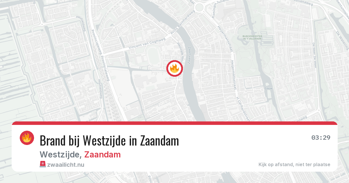 Brand bij Westzijde in Zaandam — 14 apr 2026