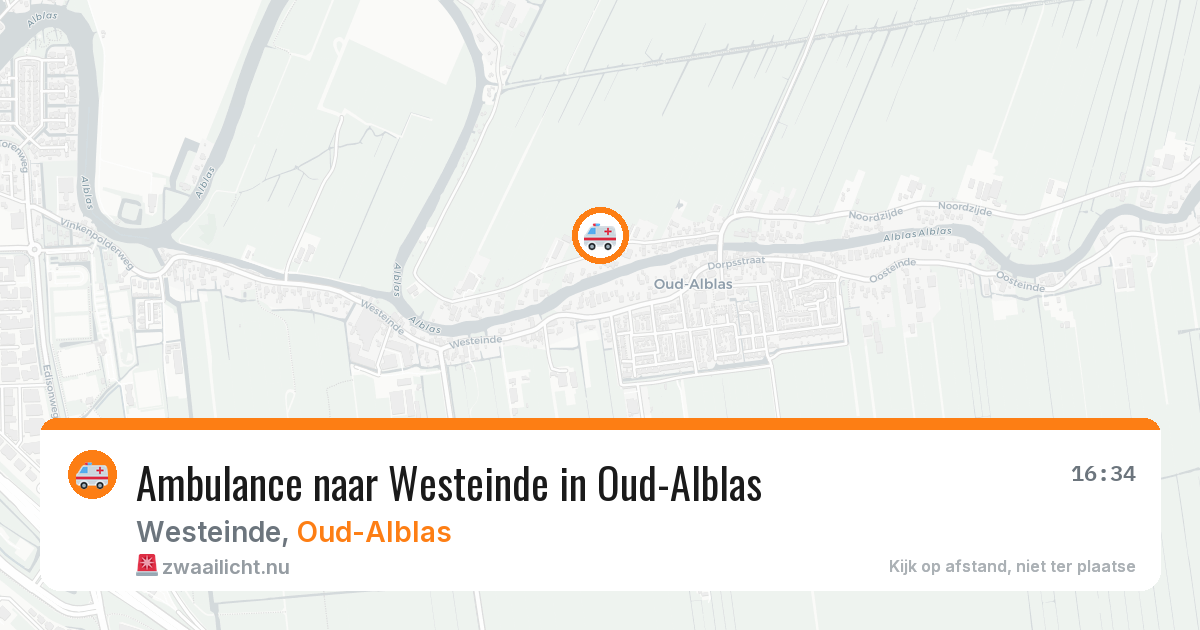 Ambulance naar Westeinde in Oud-Alblas — 6 jun 2026