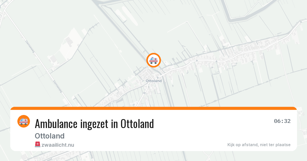 Ambulance ingezet in Ottoland — 15 mrt 2026