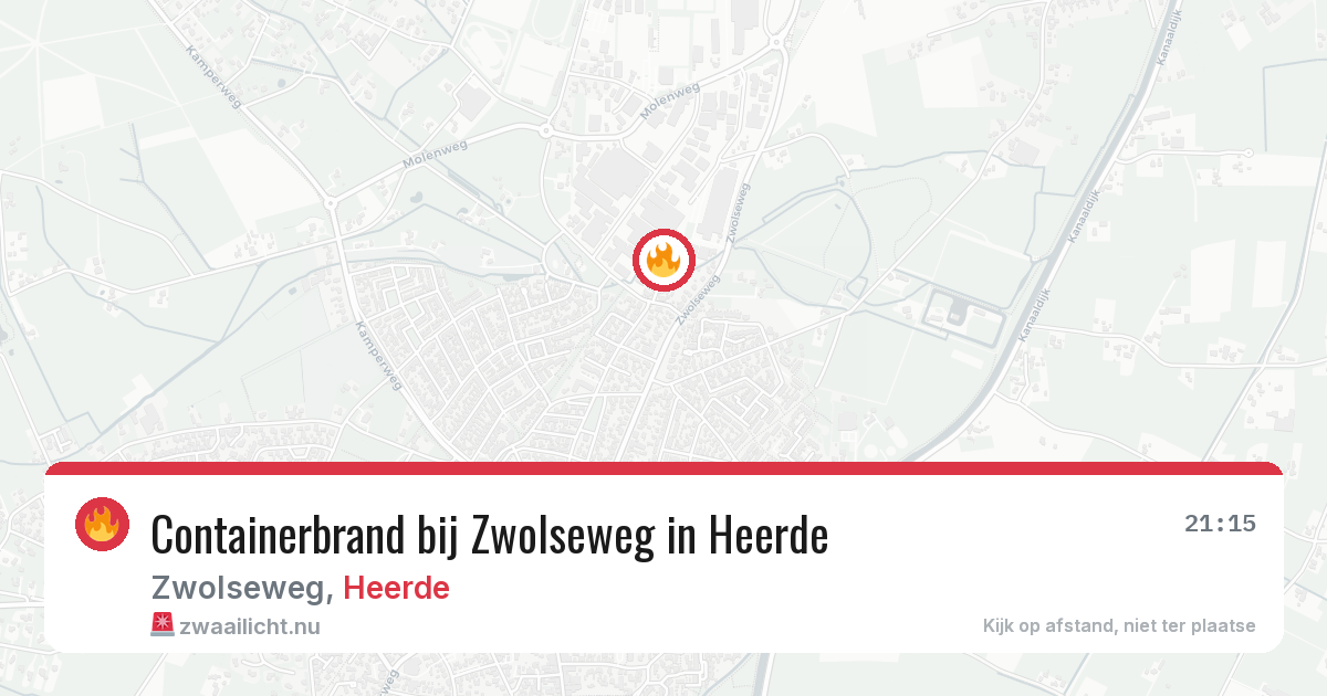 Containerbrand bij Zwolseweg in Heerde — 18 jul 2026