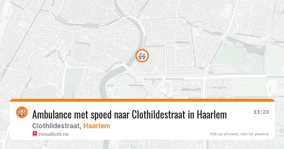 Ambulance met spoed naar Clothildestraat in Haarlem — 23 jul 2026