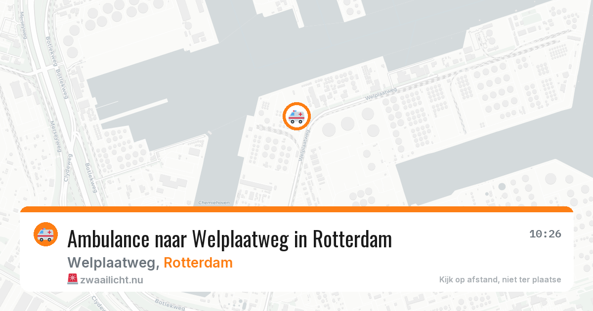 Ambulance naar Welplaatweg in Rotterdam — 6 mei 2026