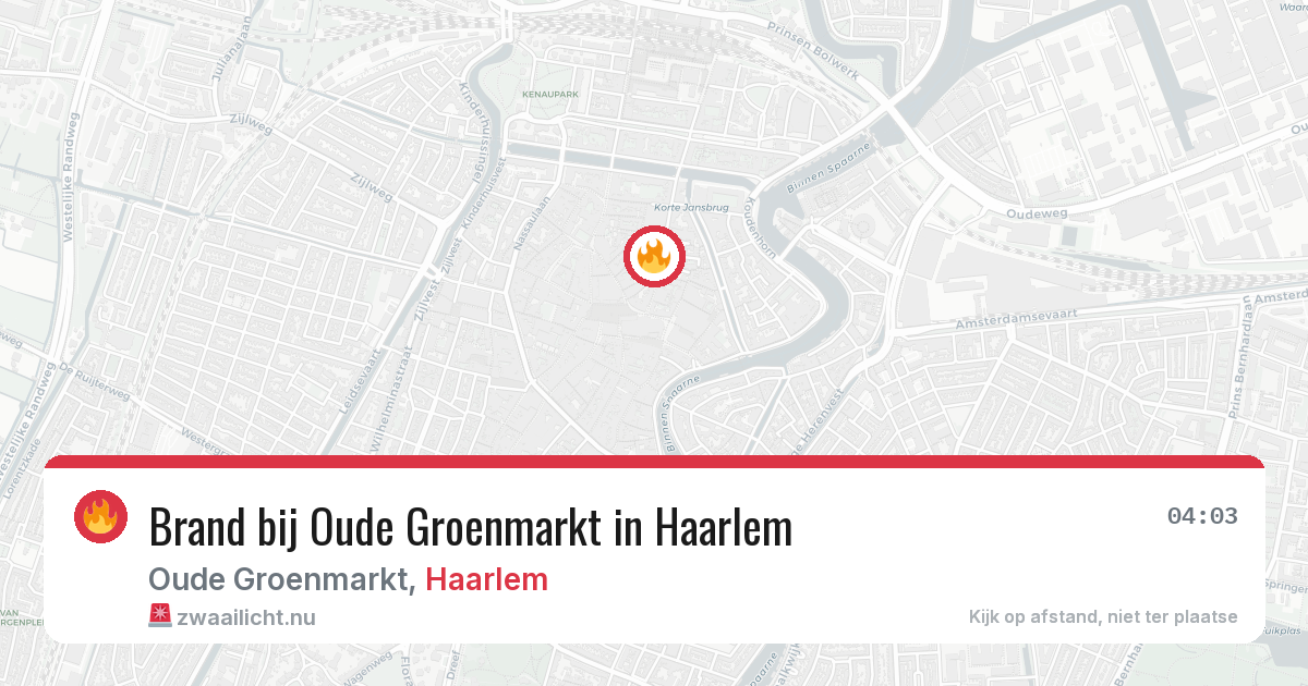 Brand bij Oude Groenmarkt in Haarlem — 20 mrt 2026