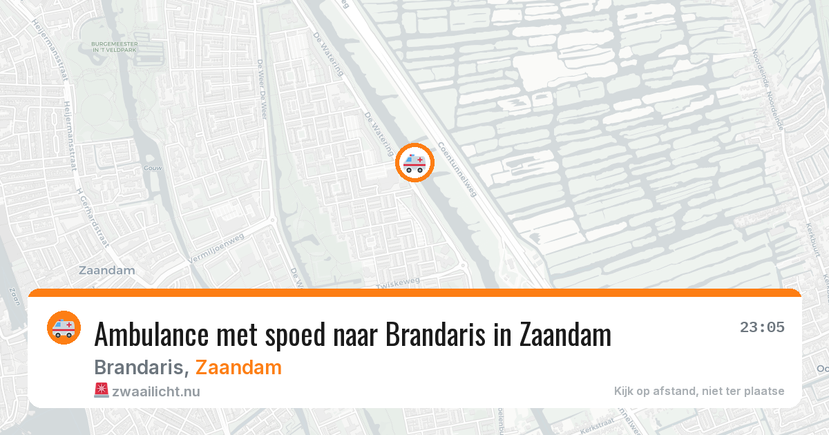 Ambulance met spoed naar Brandaris in Zaandam — 21 jul 2026