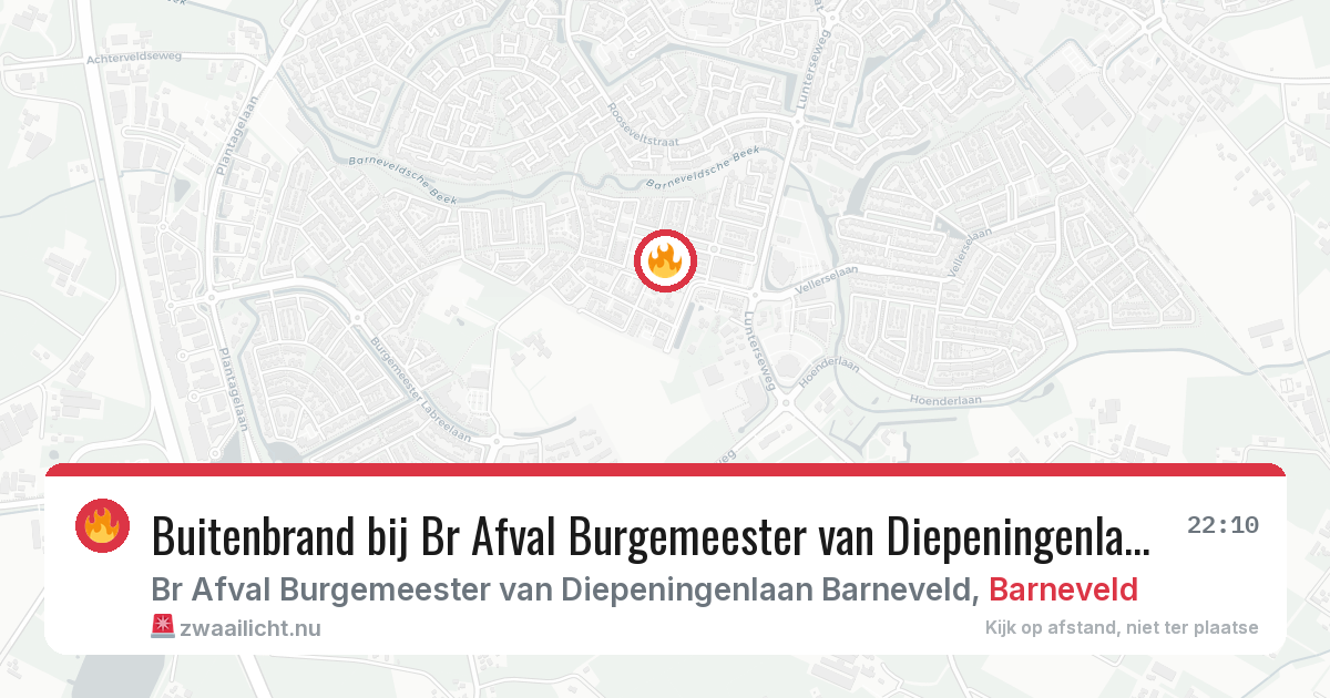 Buitenbrand bij Br Afval Burgemeester van Diepeningenlaan Barneveld in Barneveld — 7 apr 2026