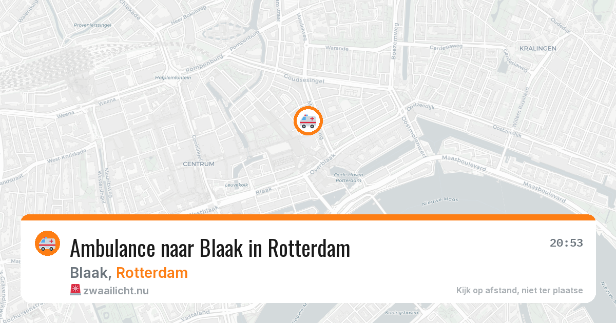 Ambulance naar Blaak in Rotterdam — 24 mrt 2026