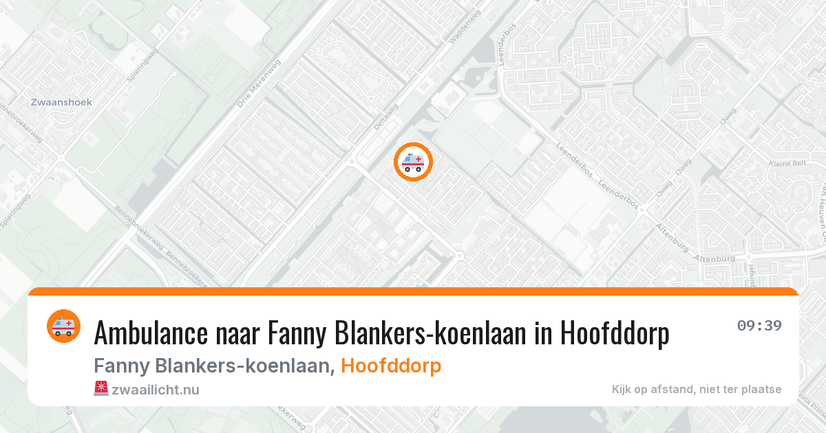 Ambulance naar Fanny Blankers-koenlaan in Hoofddorp — 23 jul 2026