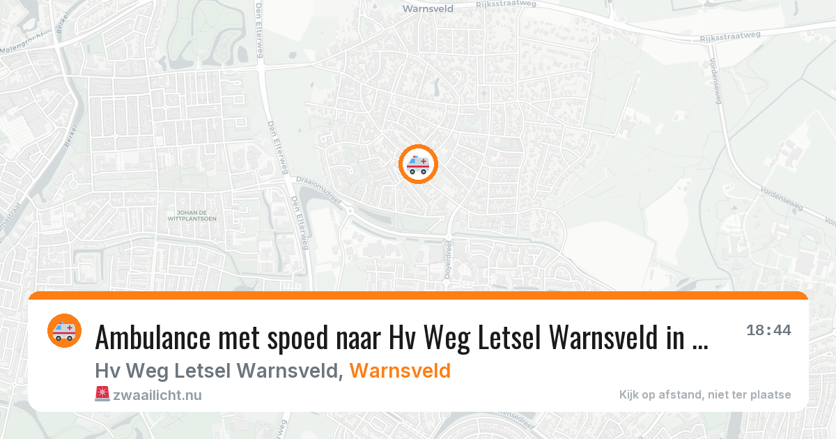 Ambulance met spoed naar Hv Weg Letsel Warnsveld in Warnsveld — 21 jul 2026