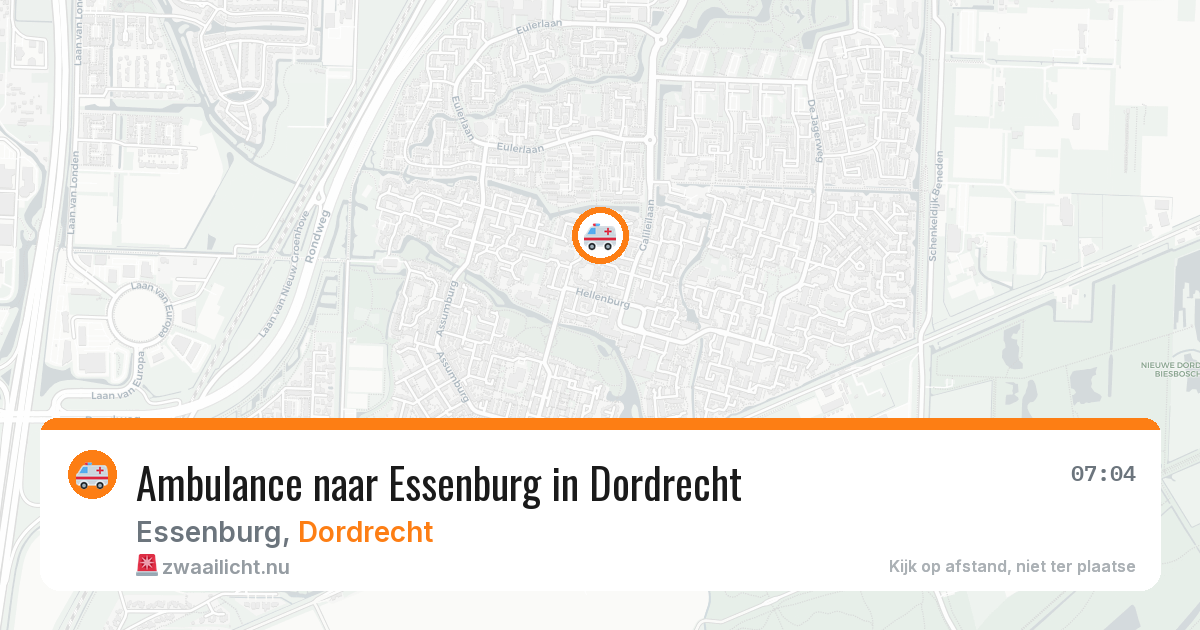 Ambulance naar Essenburg in Dordrecht — 20 mrt 2026