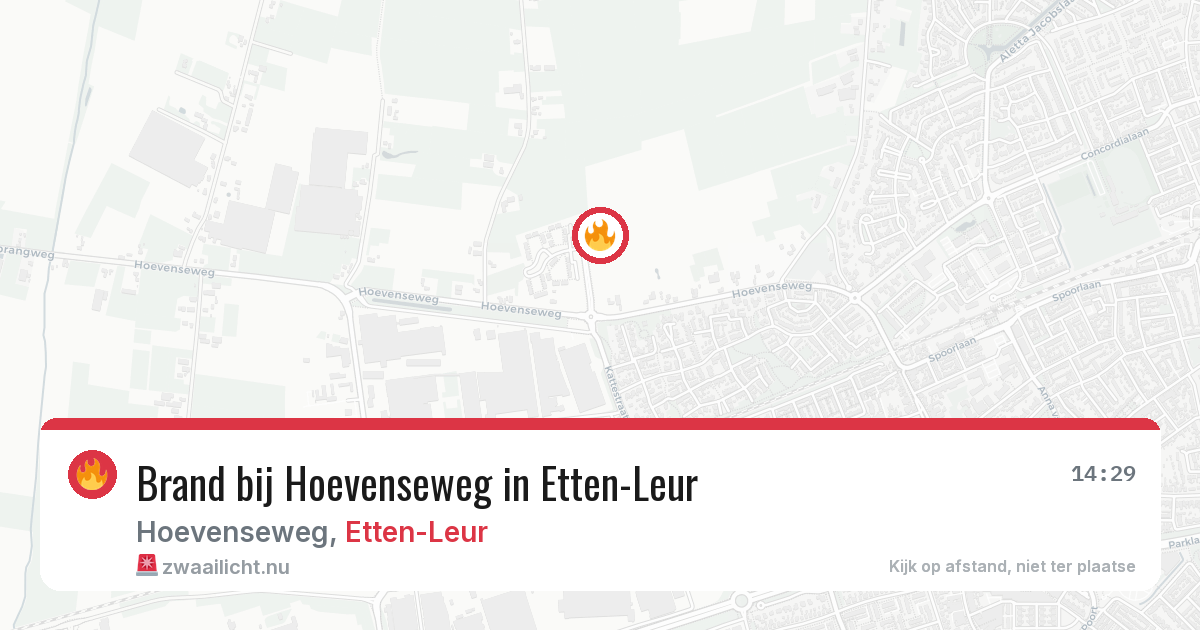 Brand bij Hoevenseweg in Etten-Leur — 12 jul 2026