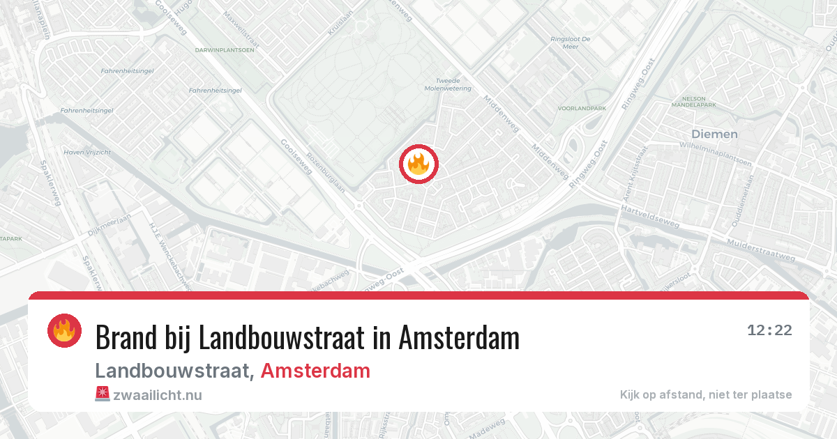 Brand bij Landbouwstraat in Amsterdam — 30 mei 2026