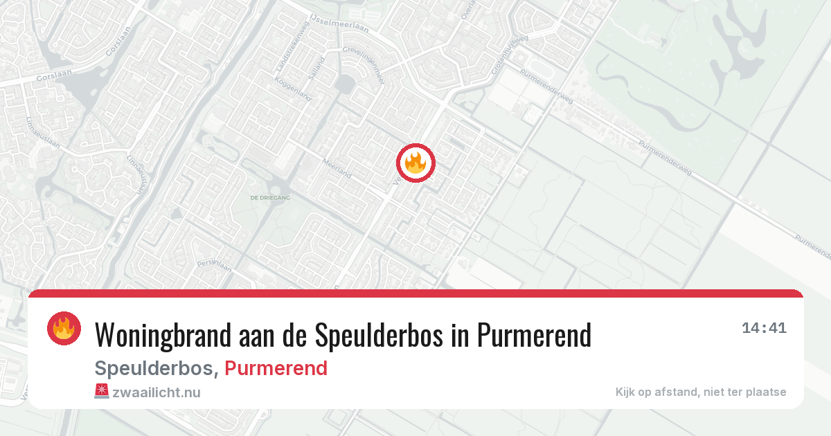 Woningbrand aan de Speulderbos in Purmerend — 28 mei 2026