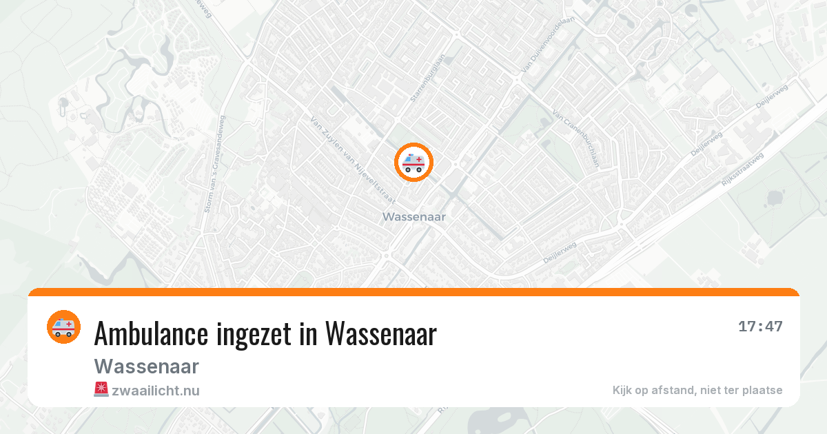 Ambulance ingezet in Wassenaar — 26 jul 2026