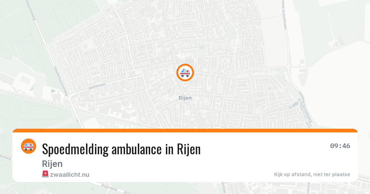 Spoedmelding ambulance in Rijen — 8 apr 2026