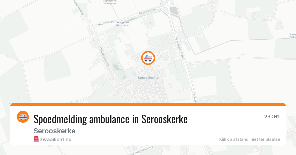 Spoedmelding ambulance in Serooskerke — 15 mrt 2026