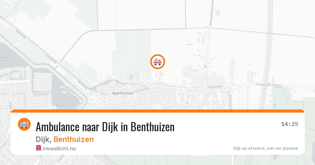 Ambulance naar Dijk in Benthuizen — 26 jul 2026
