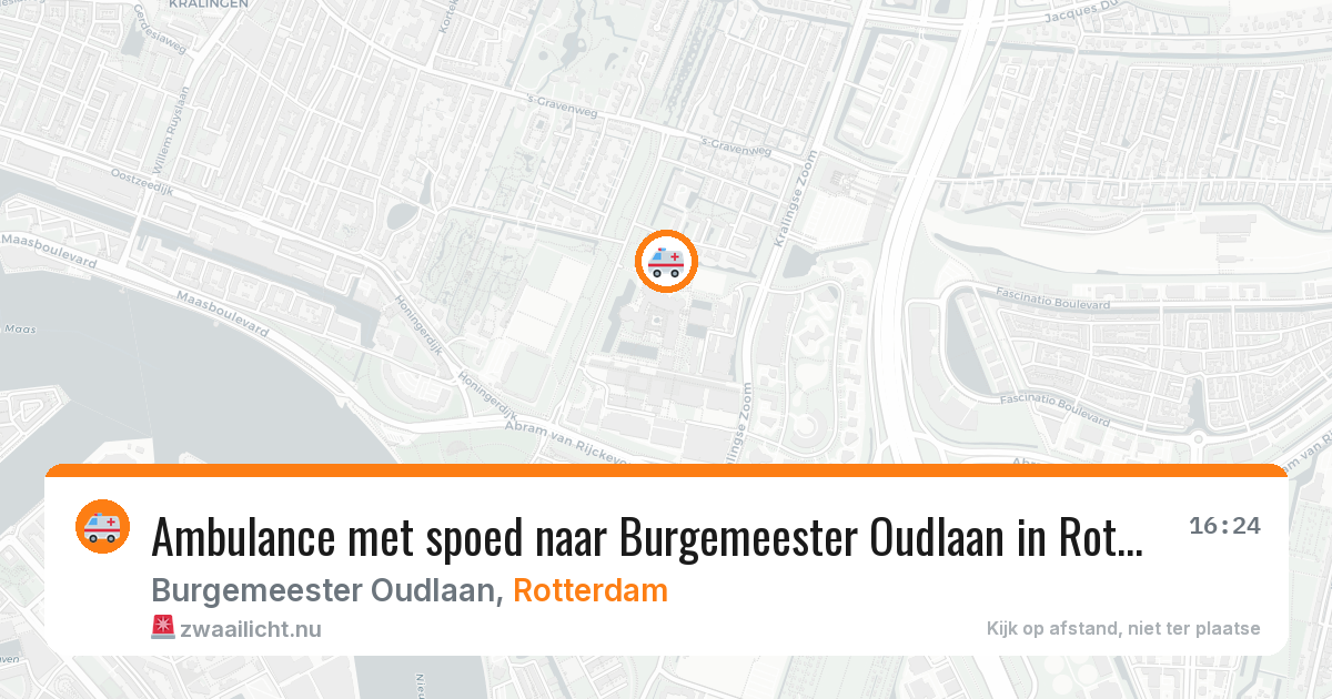 Ambulance met spoed naar Burgemeester Oudlaan in Rotterdam — 12 mei 2026