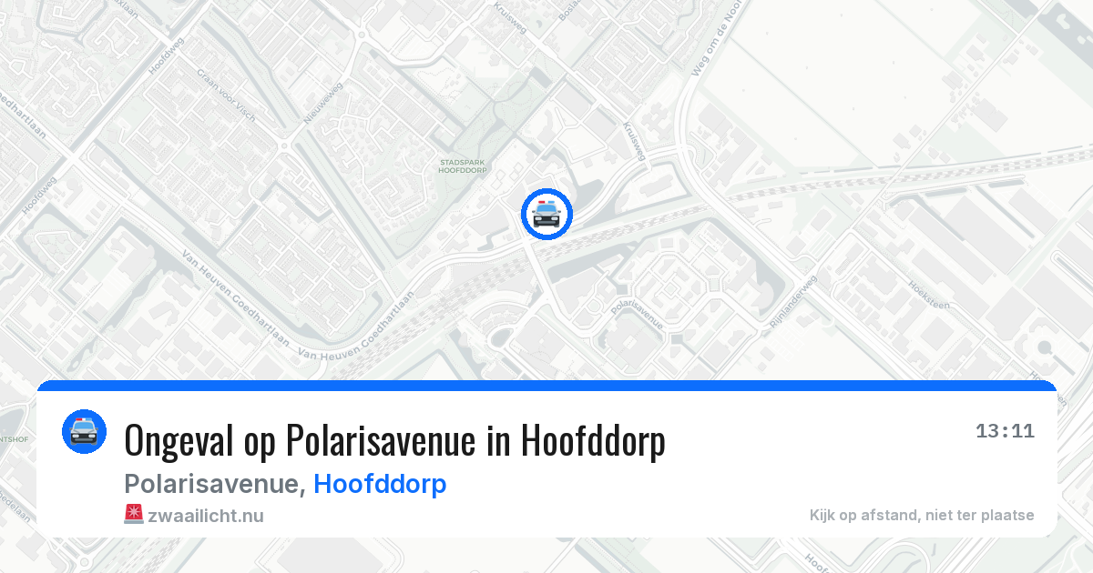 Ongeval op Polarisavenue in Hoofddorp — 22 jul 2026