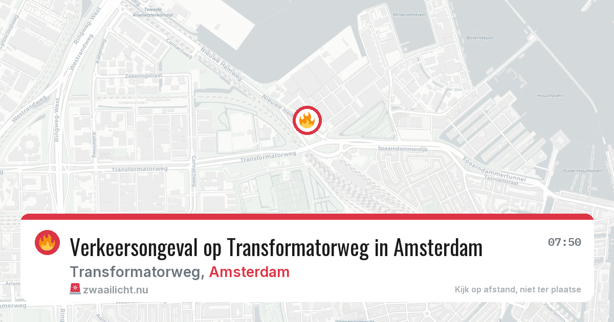 Verkeersongeval op Transformatorweg in Amsterdam — 26 mrt 2026