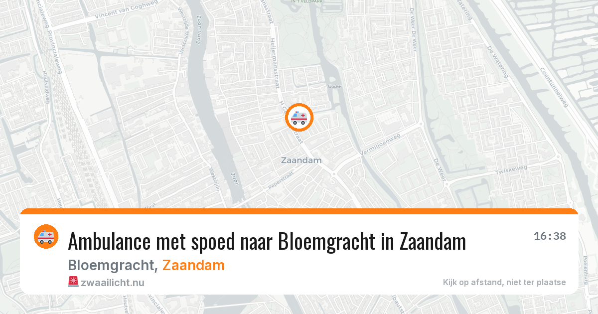 Ambulance met spoed naar Bloemgracht in Zaandam — 23 jan 2026