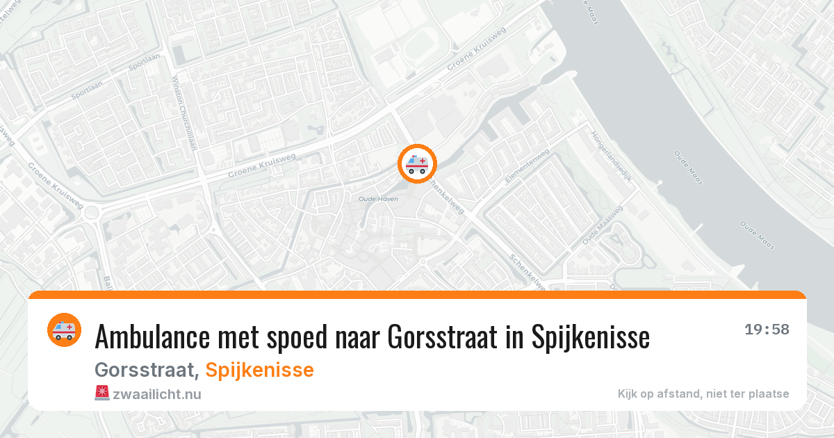 Ambulance met spoed naar Gorsstraat in Spijkenisse — 14 jul 2026
