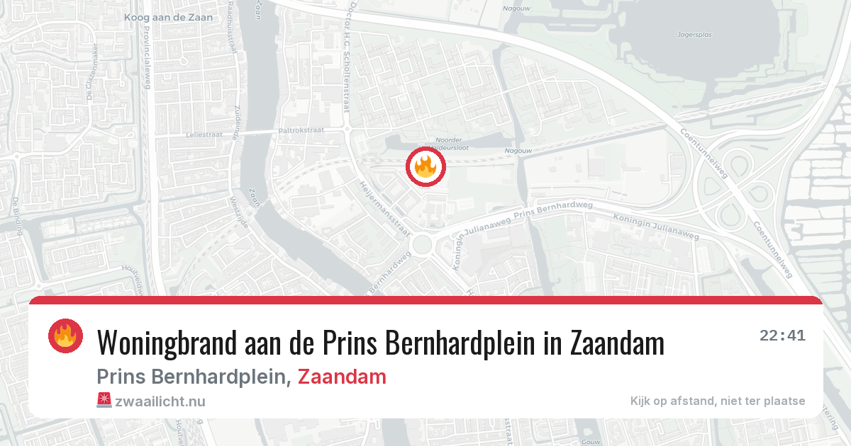 Woningbrand aan de Prins Bernhardplein in Zaandam — 10 jul 2026
