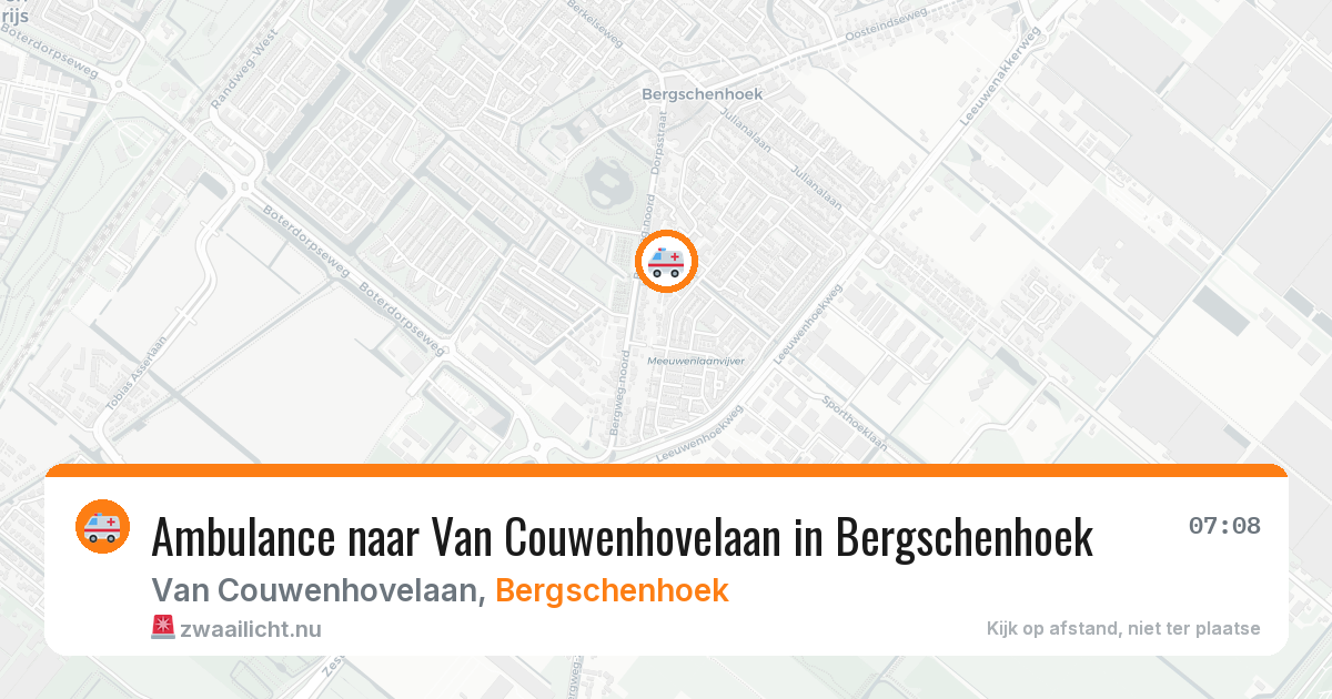 Ambulance naar Van Couwenhovelaan in Bergschenhoek — 23 apr 2026
