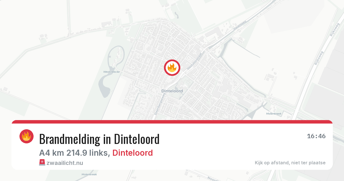 Brandmelding in Dinteloord — 19 jul 2026