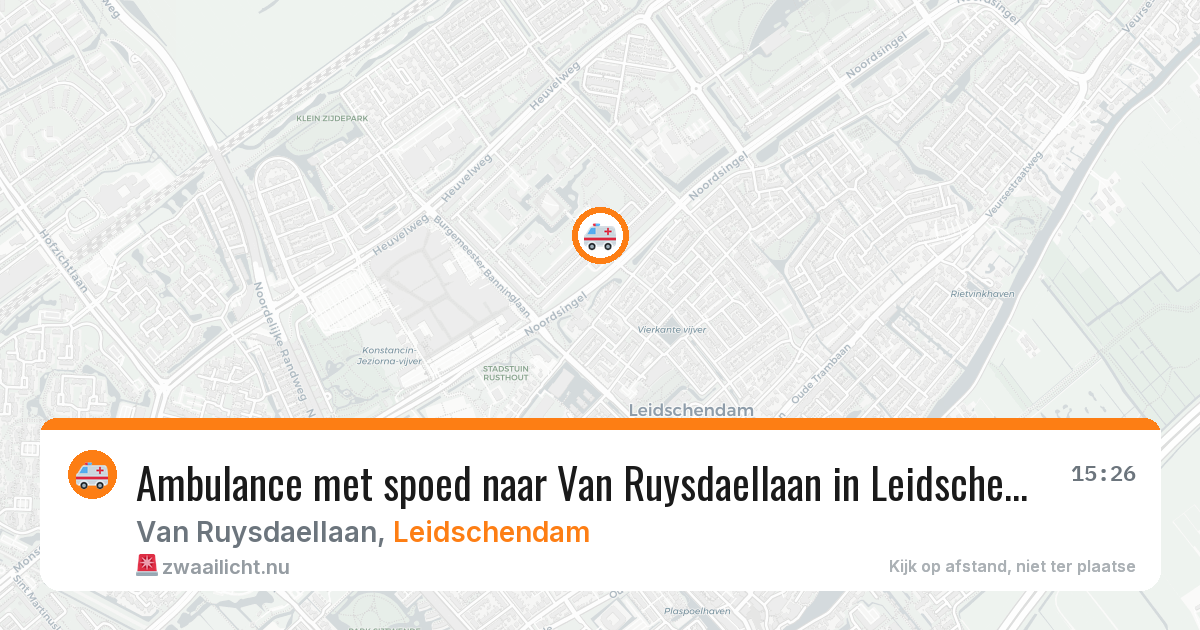 Ambulance met spoed naar Van Ruysdaellaan in Leidschendam — 7 apr 2026