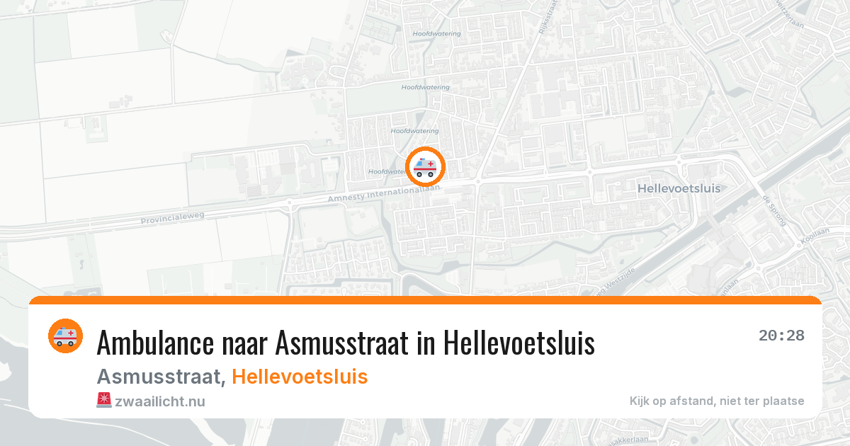 Ambulance naar Asmusstraat in Hellevoetsluis — 26 mrt 2026