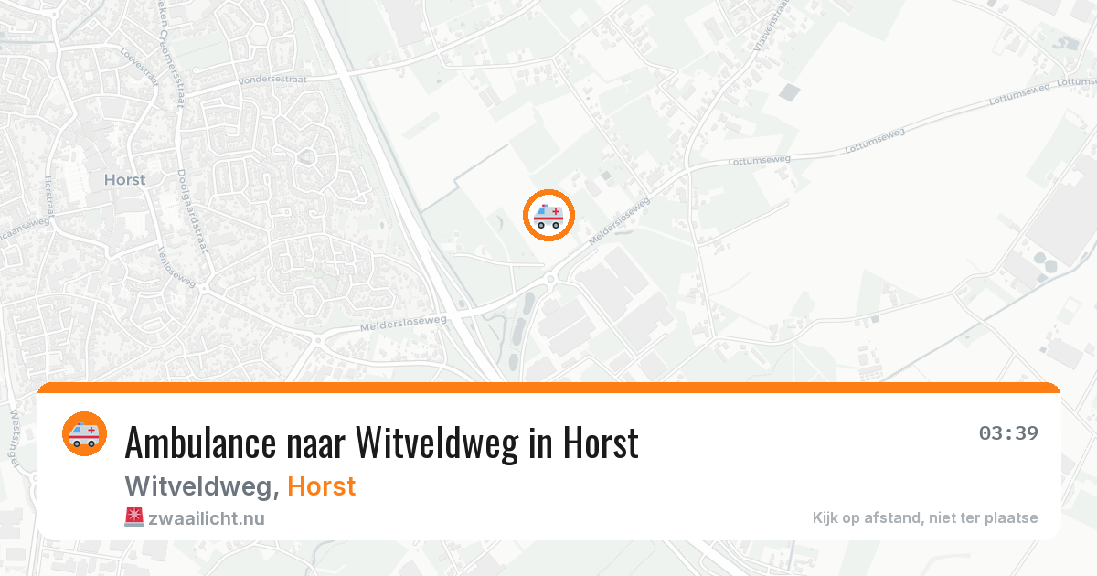 Ambulance naar Witveldweg in Horst — 11 jul 2026