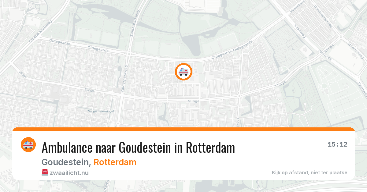 Ambulance naar Goudestein in Rotterdam — 20 mei 2026