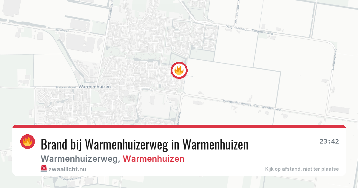 Brand bij Warmenhuizerweg in Warmenhuizen — 6 mrt 2026