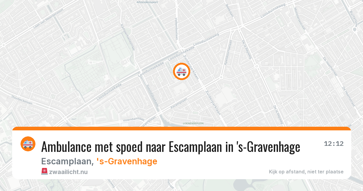 Ambulance met spoed naar Escamplaan in 's-Gravenhage — 19 mrt 2026