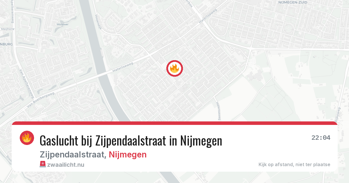Gaslucht bij Zijpendaalstraat in Nijmegen — 31 mrt 2026