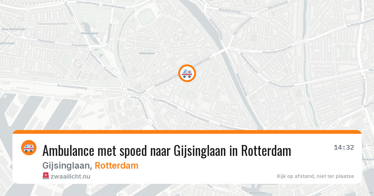 Ambulance met spoed naar Gijsinglaan in Rotterdam — 21 feb 2026