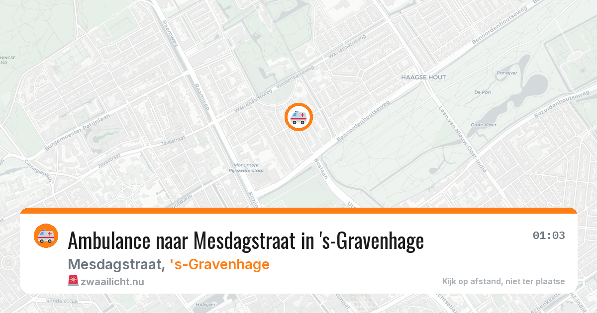 Ambulance naar Mesdagstraat in 's-Gravenhage — 16 jul 2026