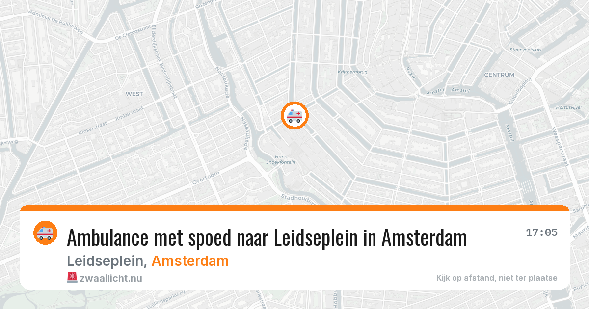 Ambulance met spoed naar Leidseplein in Amsterdam — 13 jul 2026