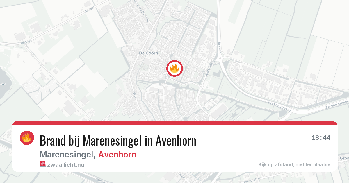 Brand bij Marenesingel in Avenhorn — 3 jul 2026
