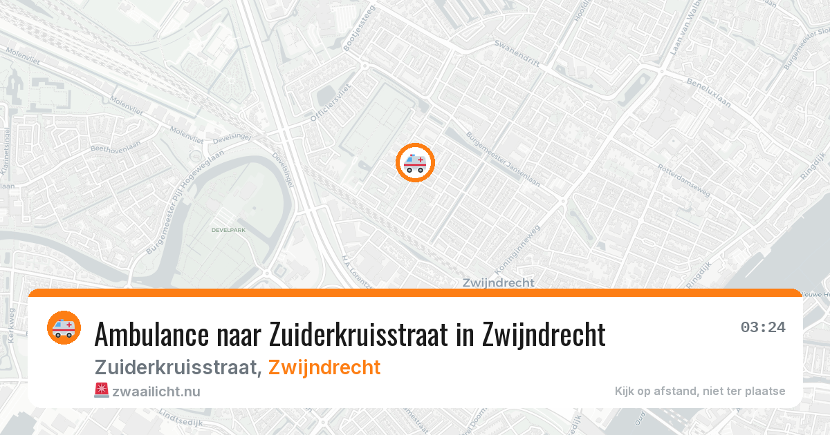 Ambulance naar Zuiderkruisstraat in Zwijndrecht — 25 jul 2026