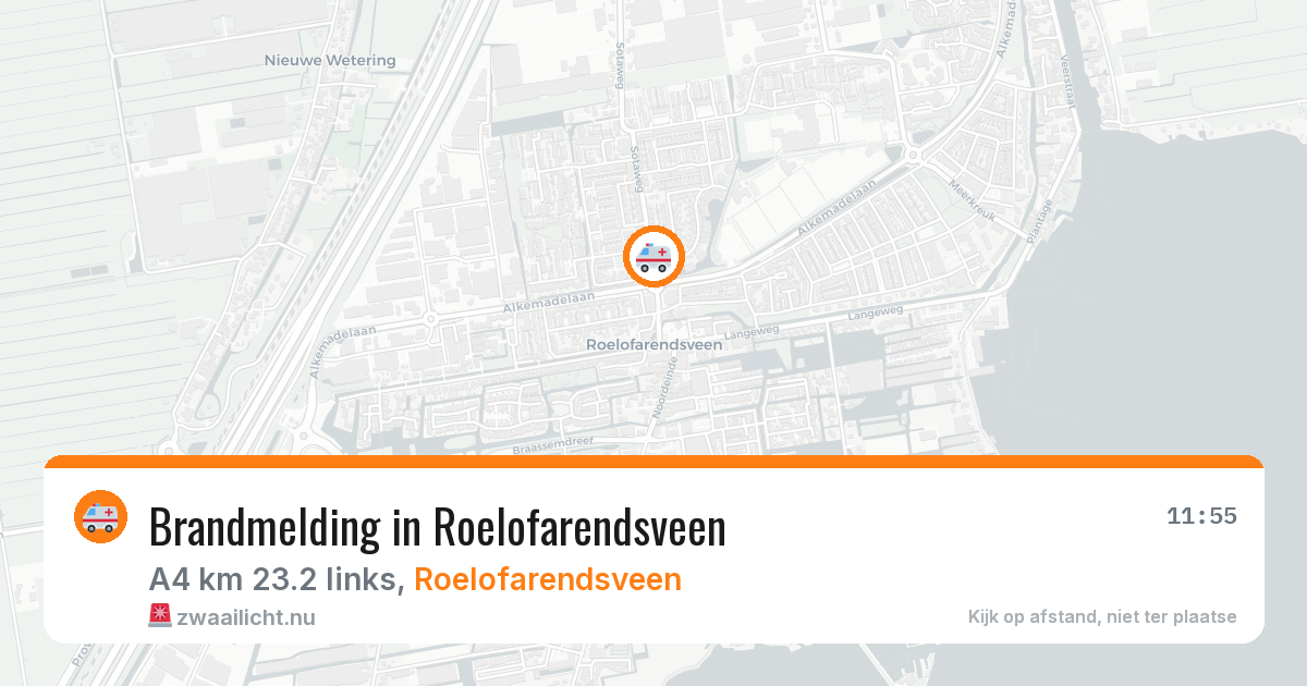 Brandmelding in Roelofarendsveen — 6 mrt 2026
