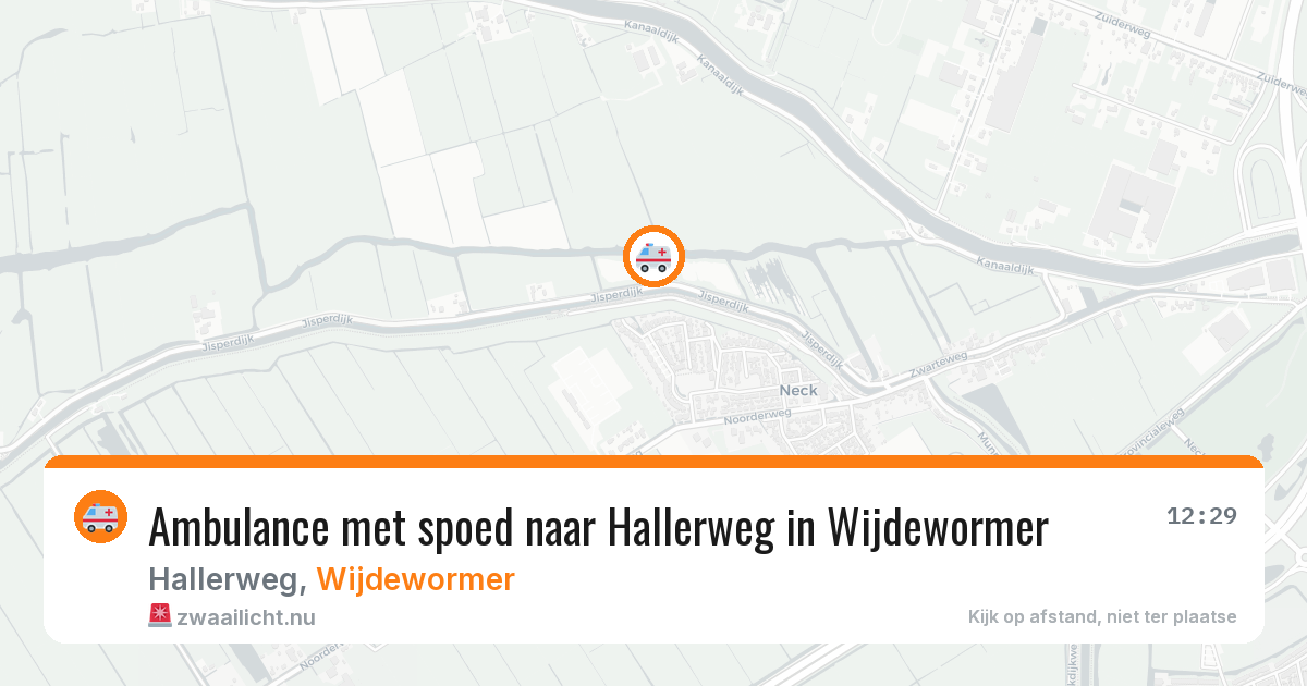 Ambulance met spoed naar Hallerweg in Wijdewormer — 11 jul 2026